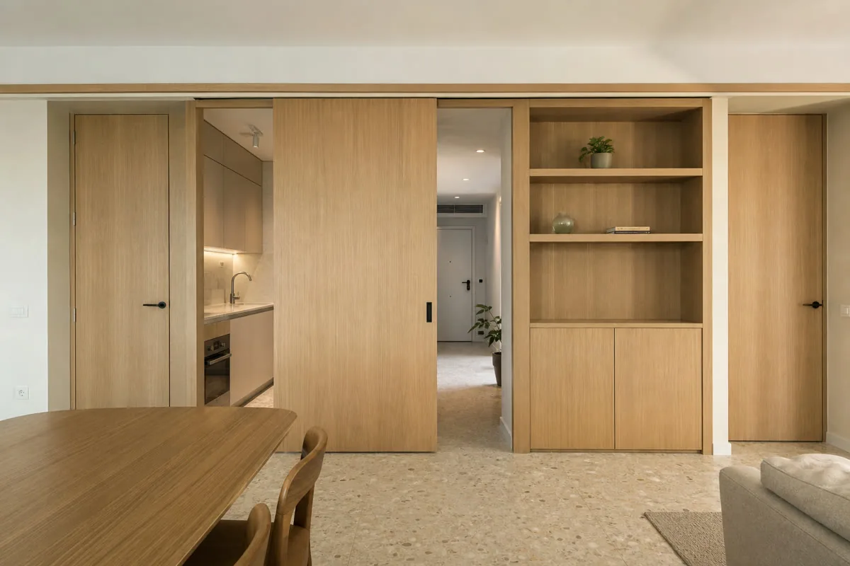 Visualización orientativa de puertas enrasadas y de marco oculto en Barcelona
