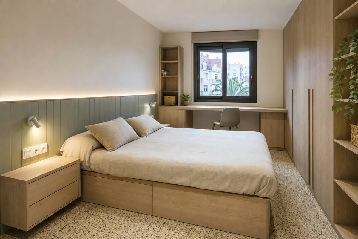 Detalle orientativo de materiales para dormitorios infantiles a medida